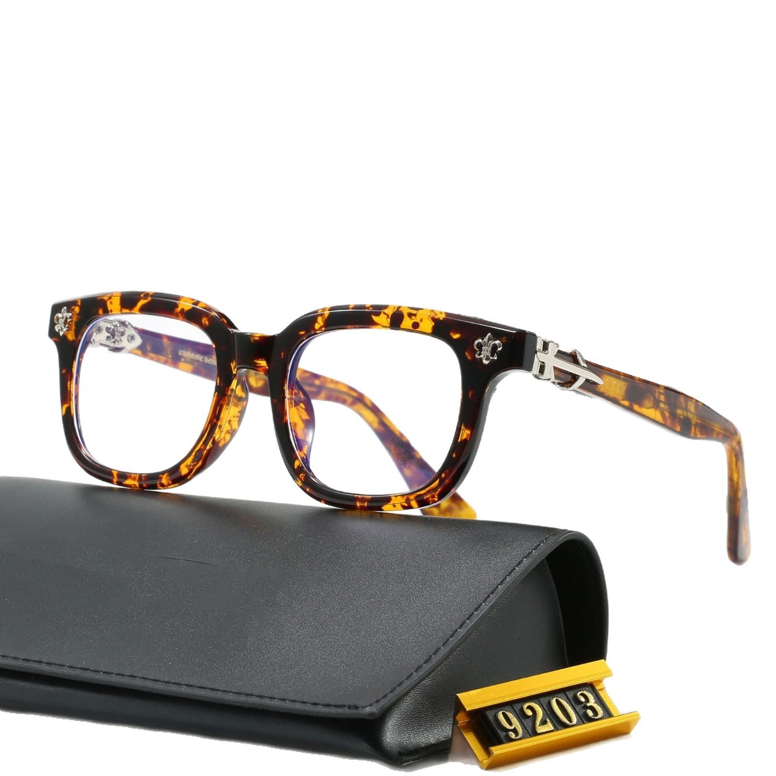 2025New Style Cro Glasses European and American Fashion Eyeglass Frames Street Style Natural Look Glasses Frames Non-Prescription Glasses9203