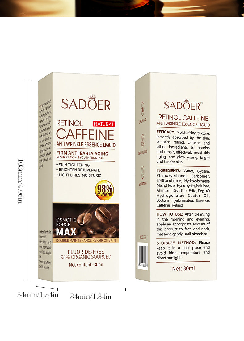 Full English Retinol Caffeine Serum30ml SADOER Hydrating, Moisturizing, and Nourishing  Wholesale