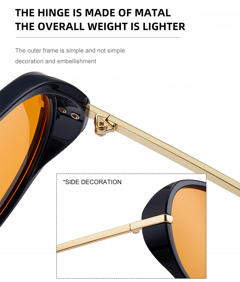 2025New Sunglasses for Women, European and American Fashion Glasses, Double Bridge Personality Aviator Sunglasses, Sun Protection Pilot Sunglasses for Men