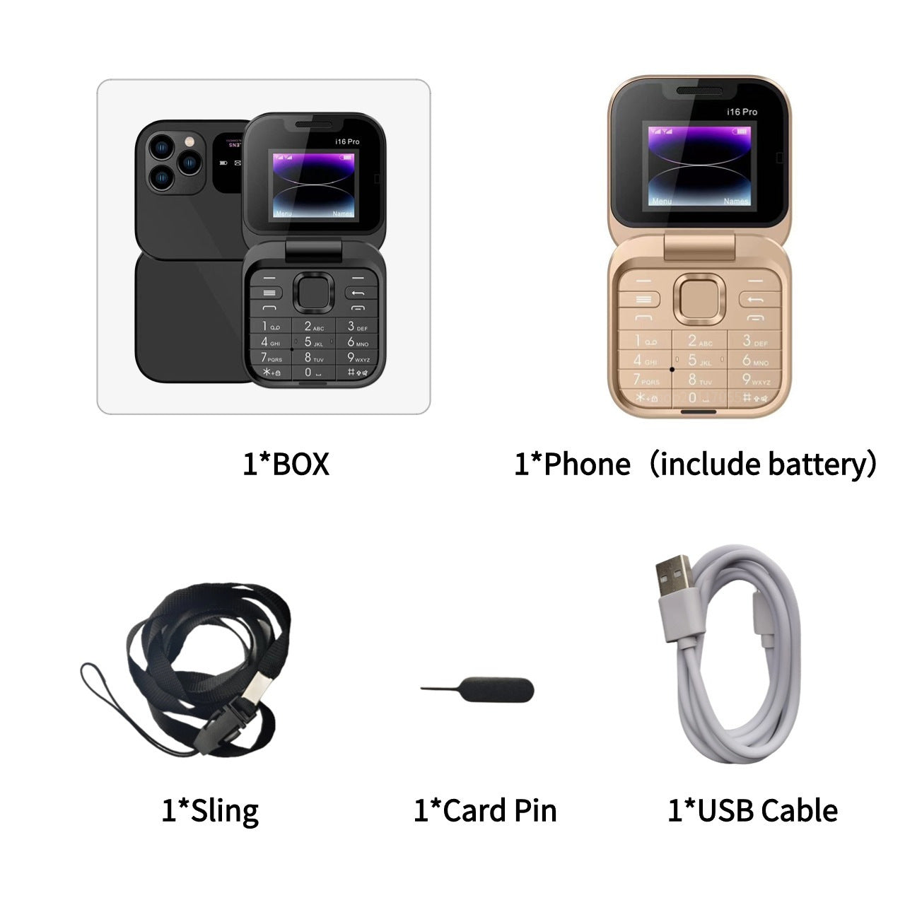 Mini Foldable Feature Phone Flip Cover Elderly Button Phone Pocket Women's Personalized Phone Backup Phone