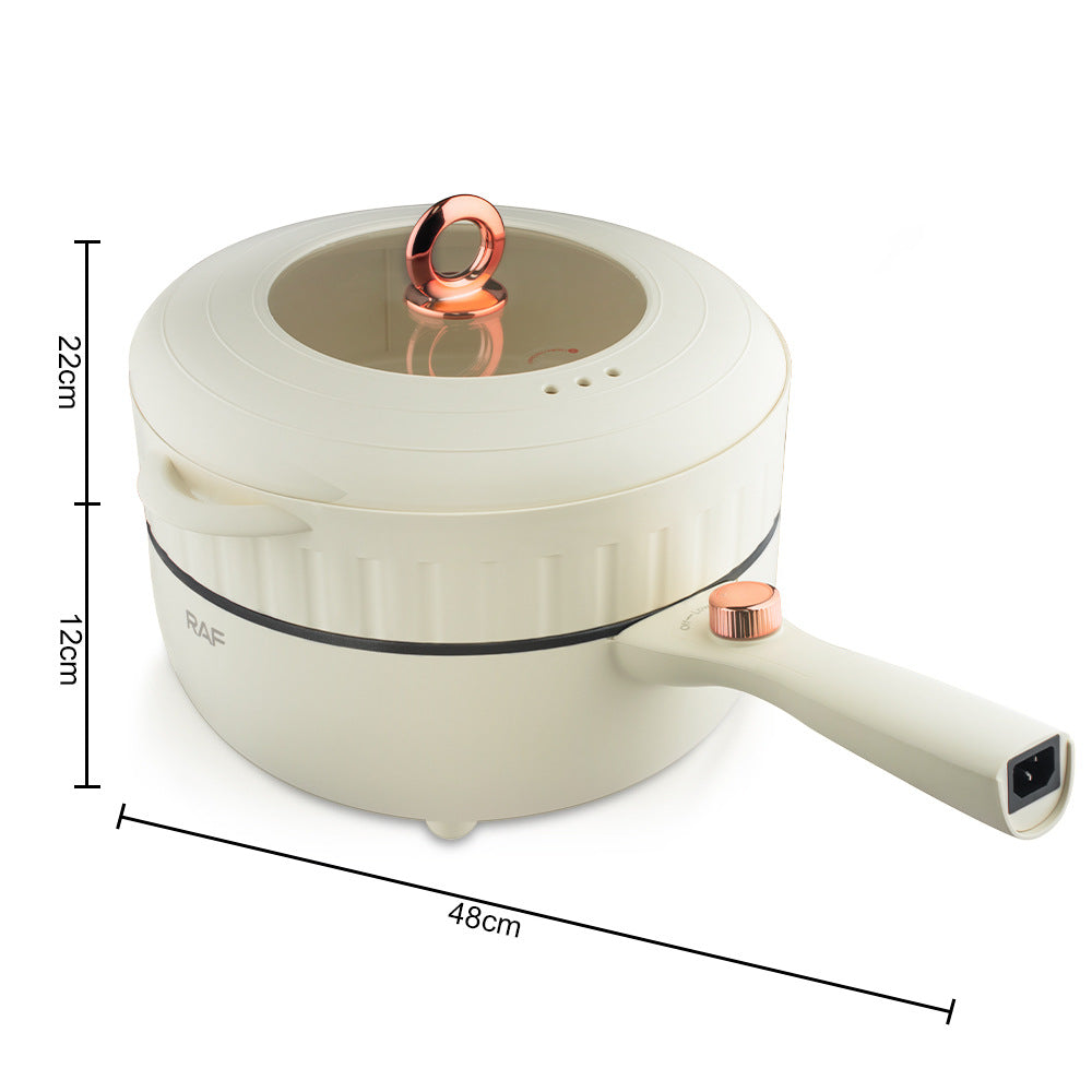 RAF European Standard Multifunctional Electric Frying Pan Household All-in-One Non-Stick Frying Pan Hot Pot Electric Cooking Pot Steamer
