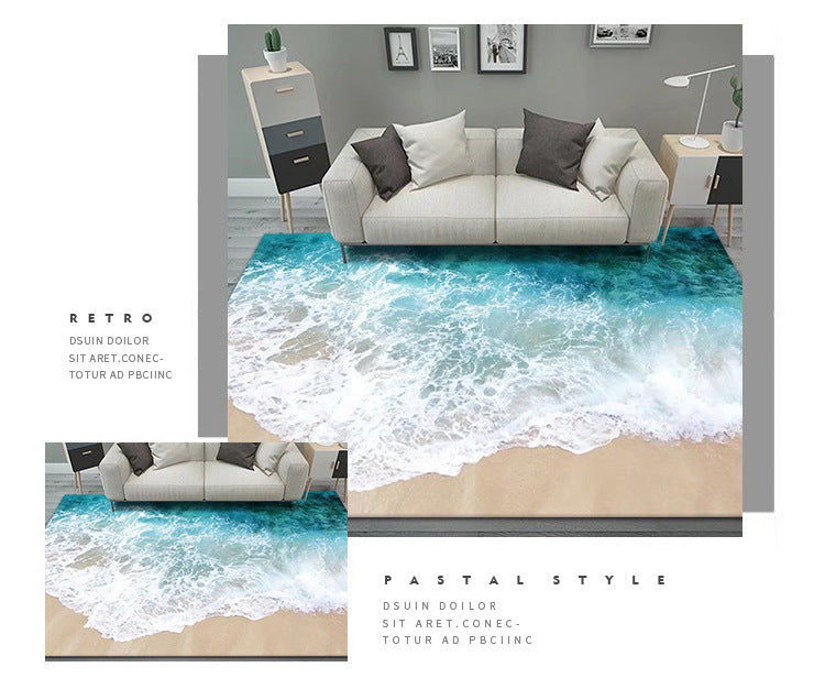Living Room Carpet Stain-Resistant Easy to Clean Sofa Coffee Table Rug Home Insulation Silent Simple Style Non-Slip Crystal Velvet Carpet