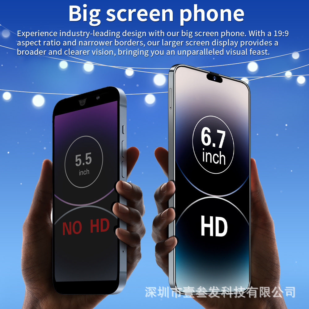 New Mobile Phone i15ProMAX2+16HD Large Screen In Stock Android Smartphones Bestsellers