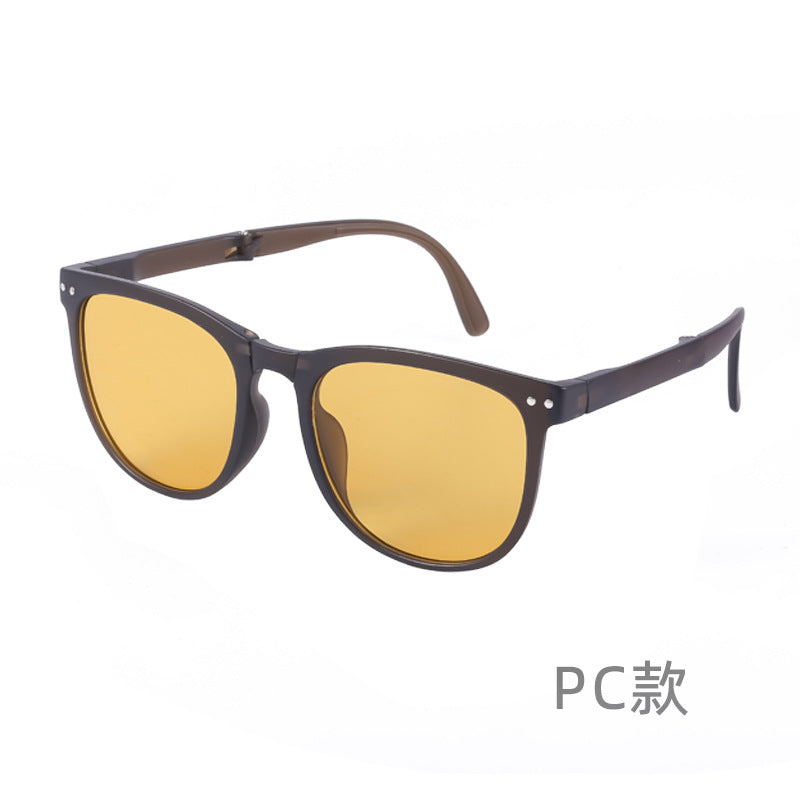 New Fashion Foldable Sunglasses for Women UV Protection Polarized Sunglasses Trendy Portable Full Frame Sun Glasses