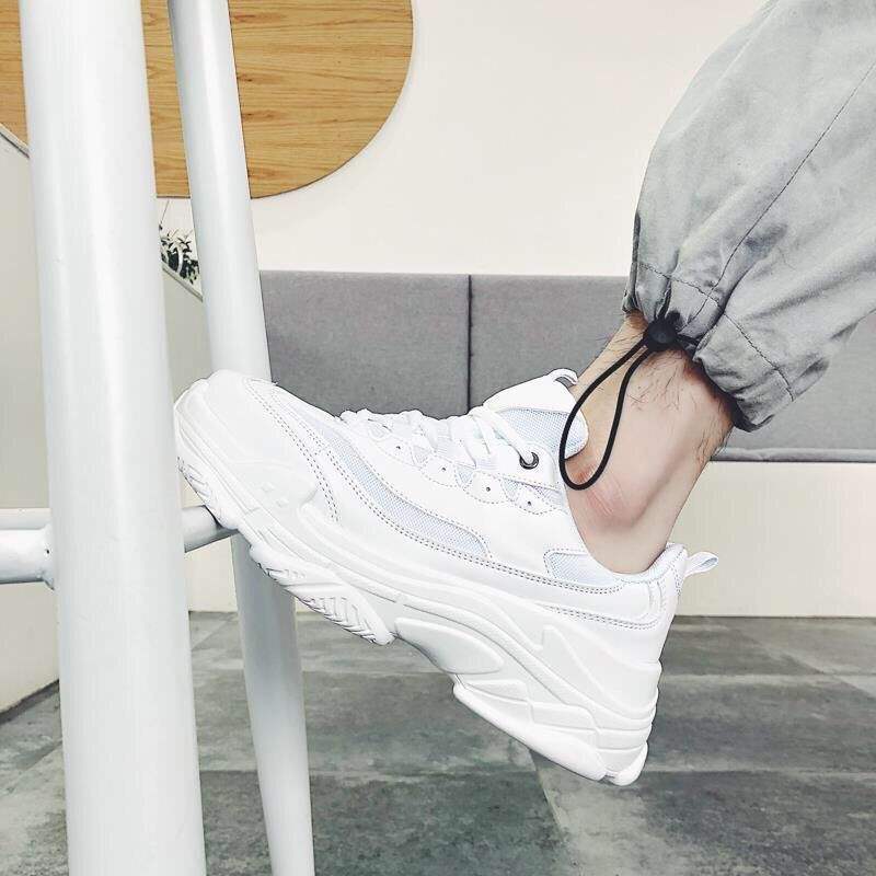 Men's Shoes Spring Summer ins Super Popular Shoes Korean Style Trendy Harajuku Style Height-Increasing Cushioned Sports Dad Shoes for Men