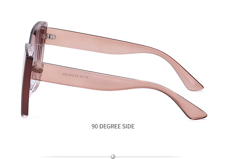 Internet Celebrity Cat Eye Large Frame Sunglasses for Women Fashion Trend UV Protection Sunglasses Korean Style Glasses sunglasses