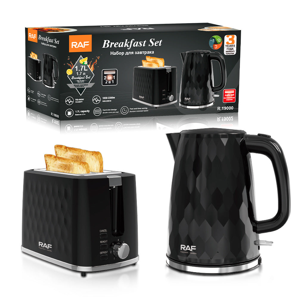 RAF European Standard High Power 2-in-1 Household Anti-Dry Burning Electric Kettle Insulated Kettle Toaster R19000