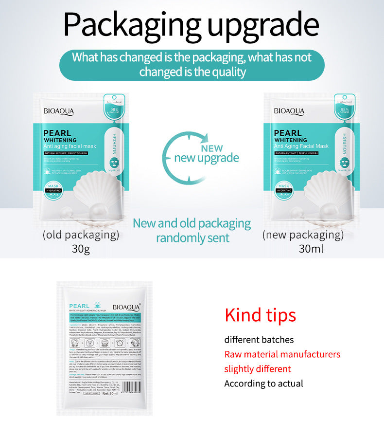 Full English Mask30gBIOAOUA Honey Hydrating Pearl Moisturizing Rose Snail Moisturizing  Foreign Trade Wholesale