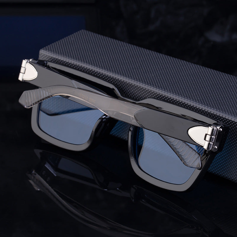 2025 New European and American Style Square Frame Sunglasses for Men High-end Feel 0k Rich Man Sunglasses Men Trendy sunglasses