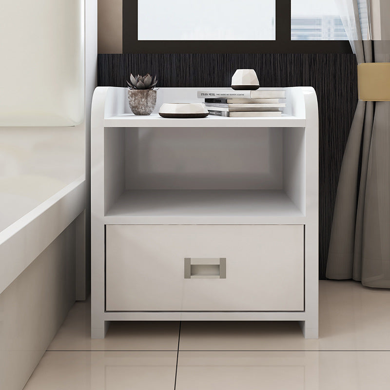 Economical Simple Modern Mini Cabinet Bedroom Bedside Storage Cabinet with Drawers Panel Bedside Table