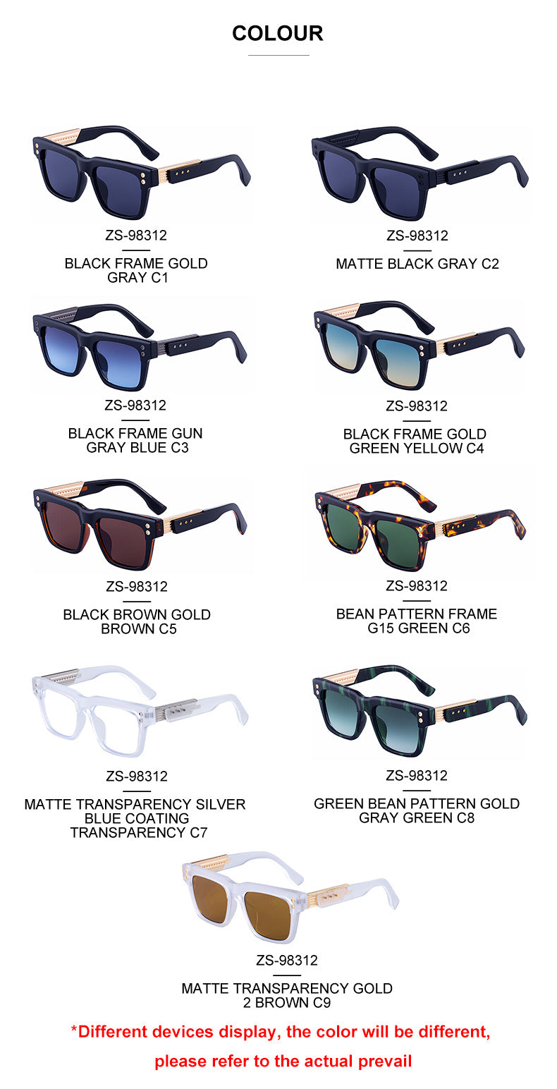 Men's Square Frame Sunglasses2025New European and American style sunglasses for men with a high-end fashion retro design and sun protection