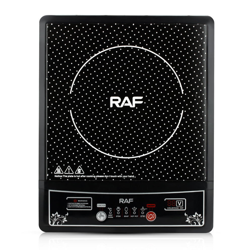 RAF European Standard Induction Cooker Household Button Smart Stir-fry Hot Pot Waterproof Ceramic Panel2000W