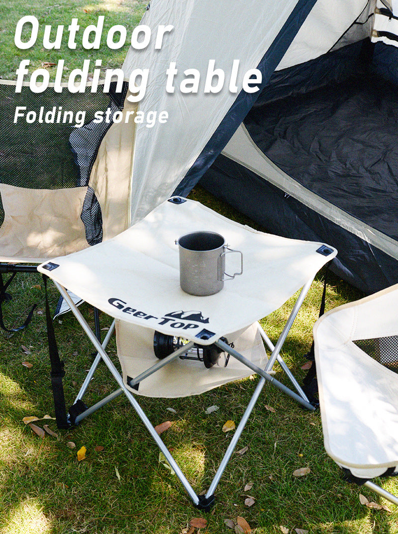 New Folding Chair Camping Lightweight Fabric Folding Table Camping Barbecue Stall Portable Mini Multifunctional Outdoor