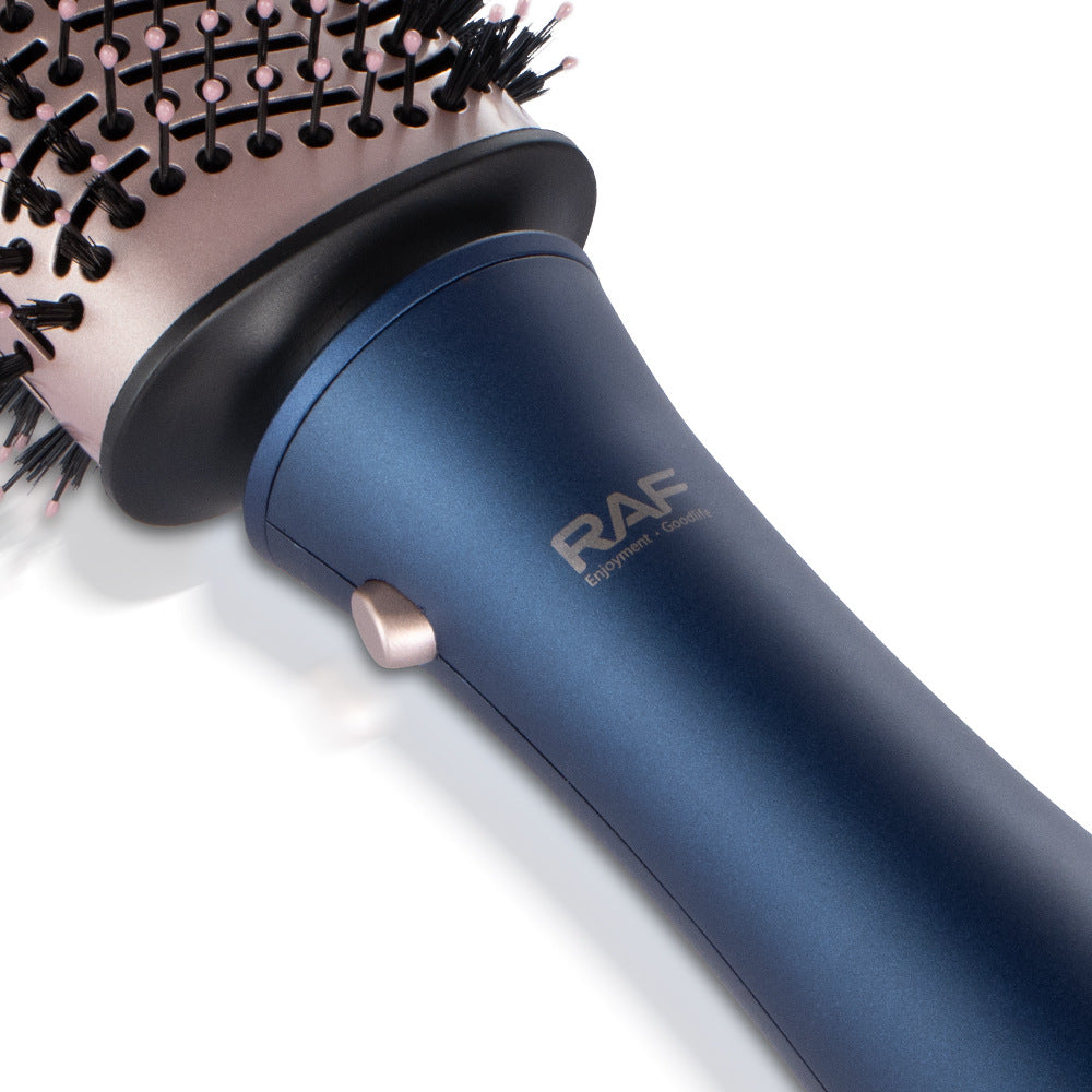 RAF European Standard Curling and Straightening Dual-use Hair Styling 3-in-1 Hot Air Brush with Interchangeable Temperature Modes1200w