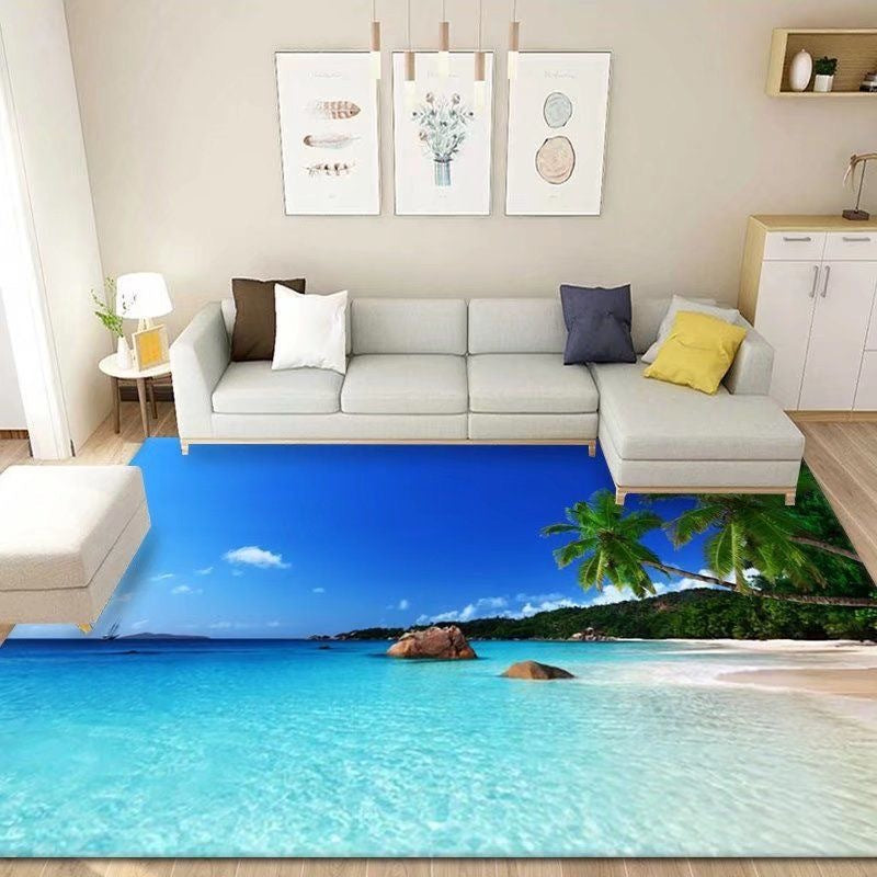 Living Room Carpet Stain-Resistant Easy to Clean Sofa Coffee Table Rug Home Insulation Silent Simple Style Non-Slip Crystal Velvet Carpet