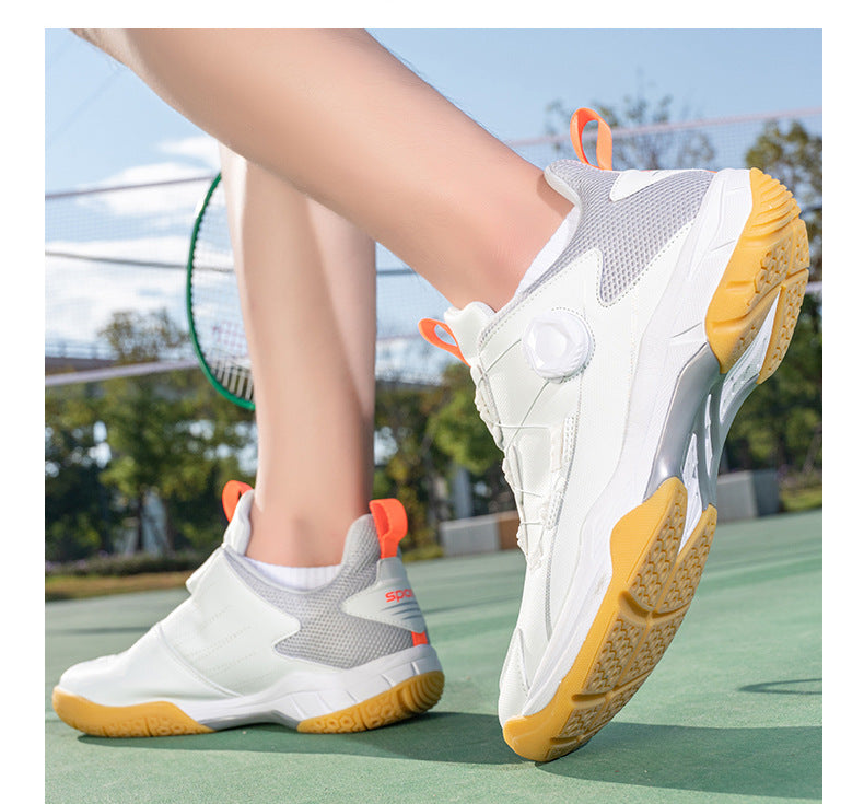 Men's Wear-Resistant Badminton Shoes Sports Shoes Large Size Couples Anti-Slip Shock Absorption Sneakers Women Breathable Lightweight Sports Shoes