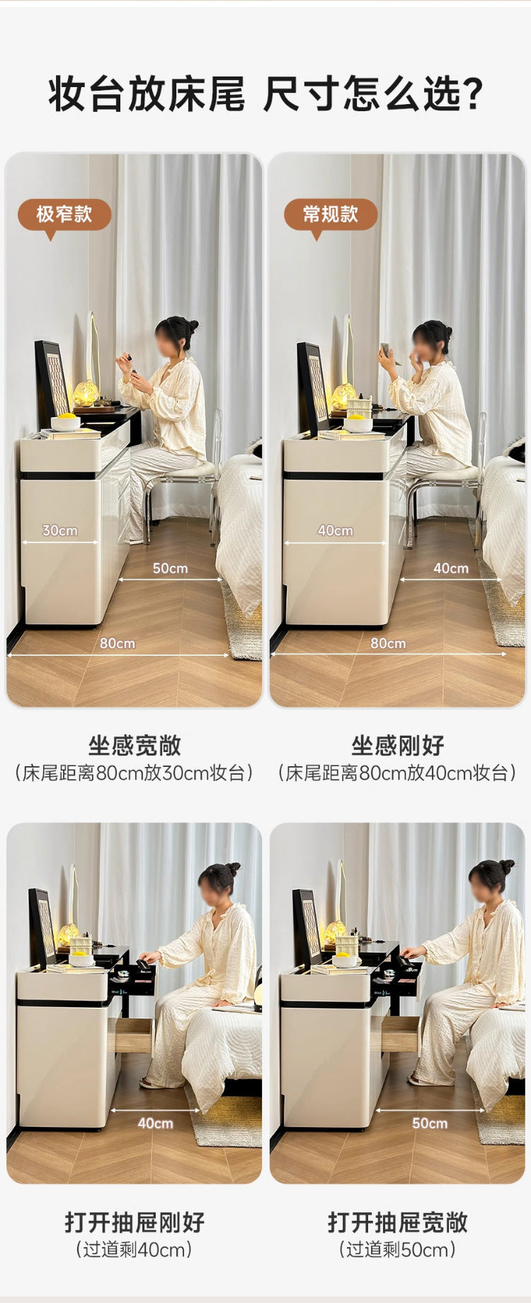 Multi-layer Solid Wood Rock Board Dressing Table Bedside Table Integrated Designer Bedroom Modern Minimalist High-grade Gray Makeup Table