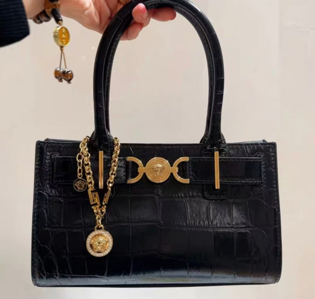 Let Me Shine Zhao Lusi Xu Yan Same Style Punch Bag2025New crocodile leather pattern handbag single shoulder crossbody bag