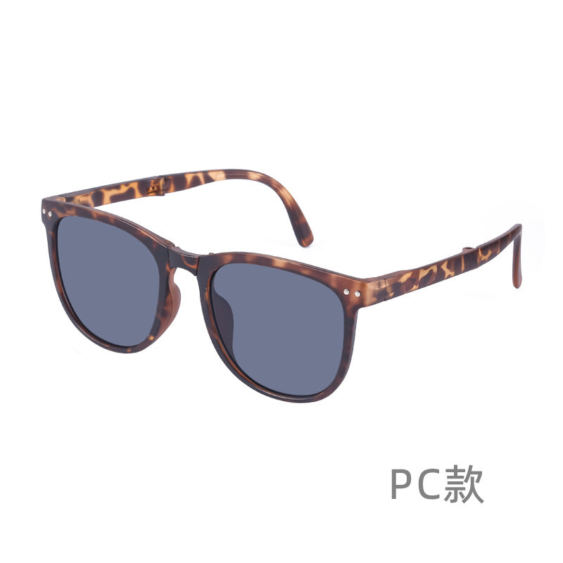 New Fashion Foldable Sunglasses for Women UV Protection Polarized Sunglasses Trendy Portable Full Frame Sun Glasses