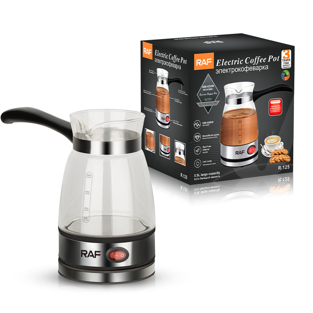 RAF New European Standard Electric Coffee Kettle Water Kettle Heating Transparent Kettle