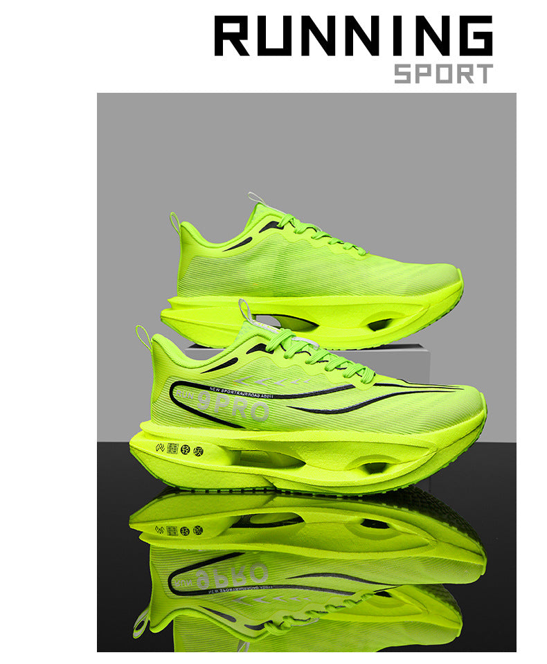 Summer Red Rabbit9PRO New Popcorn Carbon Plate Hollow Running Shoes Breathable Jacquard Comfortable Casual Sports Shoes