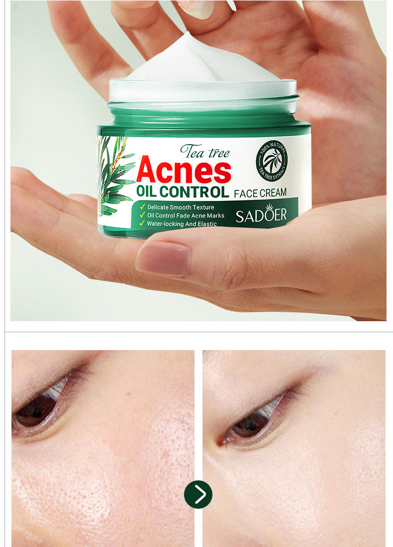 Full English Tea Tree Skincare Set SADOER Cleansing, moisturizing, hydrating five-piece set for  foreign trade wholesale