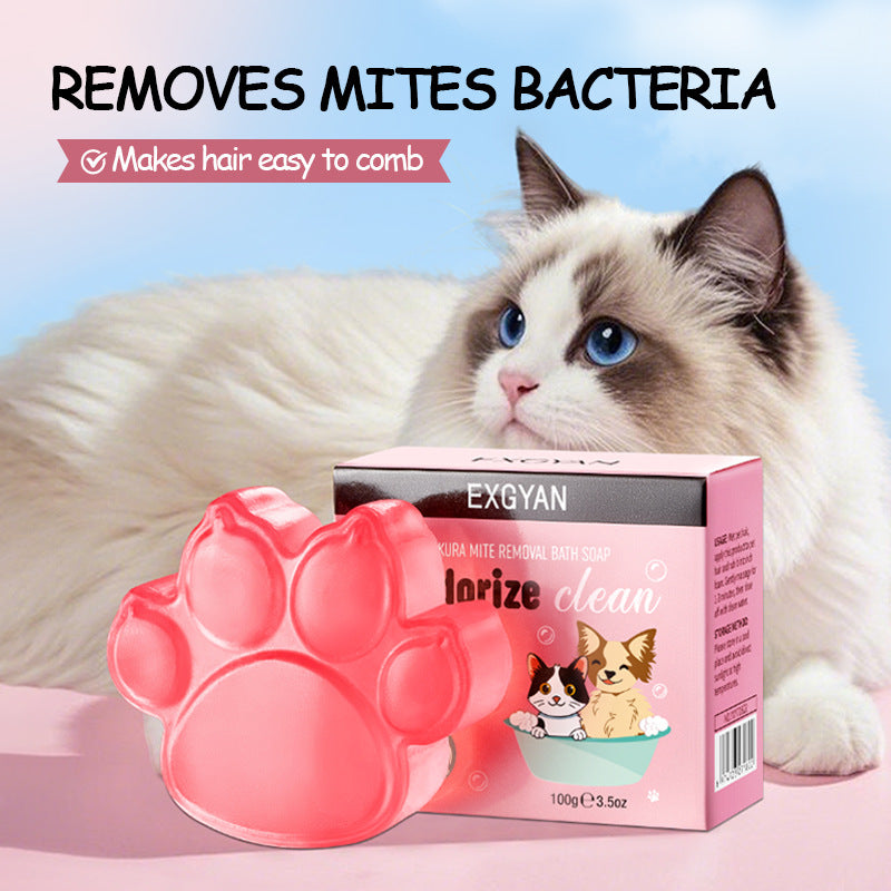 宠物樱花清洁皂 EXGYAN 清洁宠物毛发手工皂 跨境批发