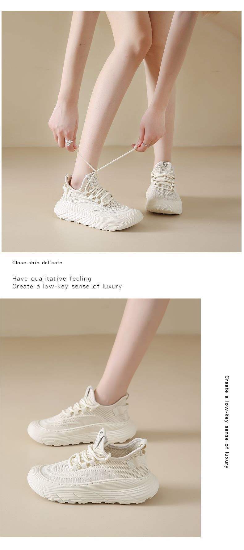 Women's Spring and Autumn New Mesh Running Shoes with Cushioning, Non-Slip Lightweight Breathable Mesh Sneakers