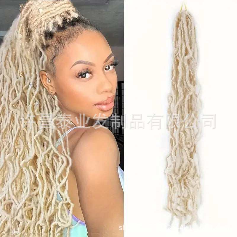 African Wig Synthetic Braids Earthworm Curly Braids African Dreadlocks NU Locs Crochet Dreadlocks Soft Locs