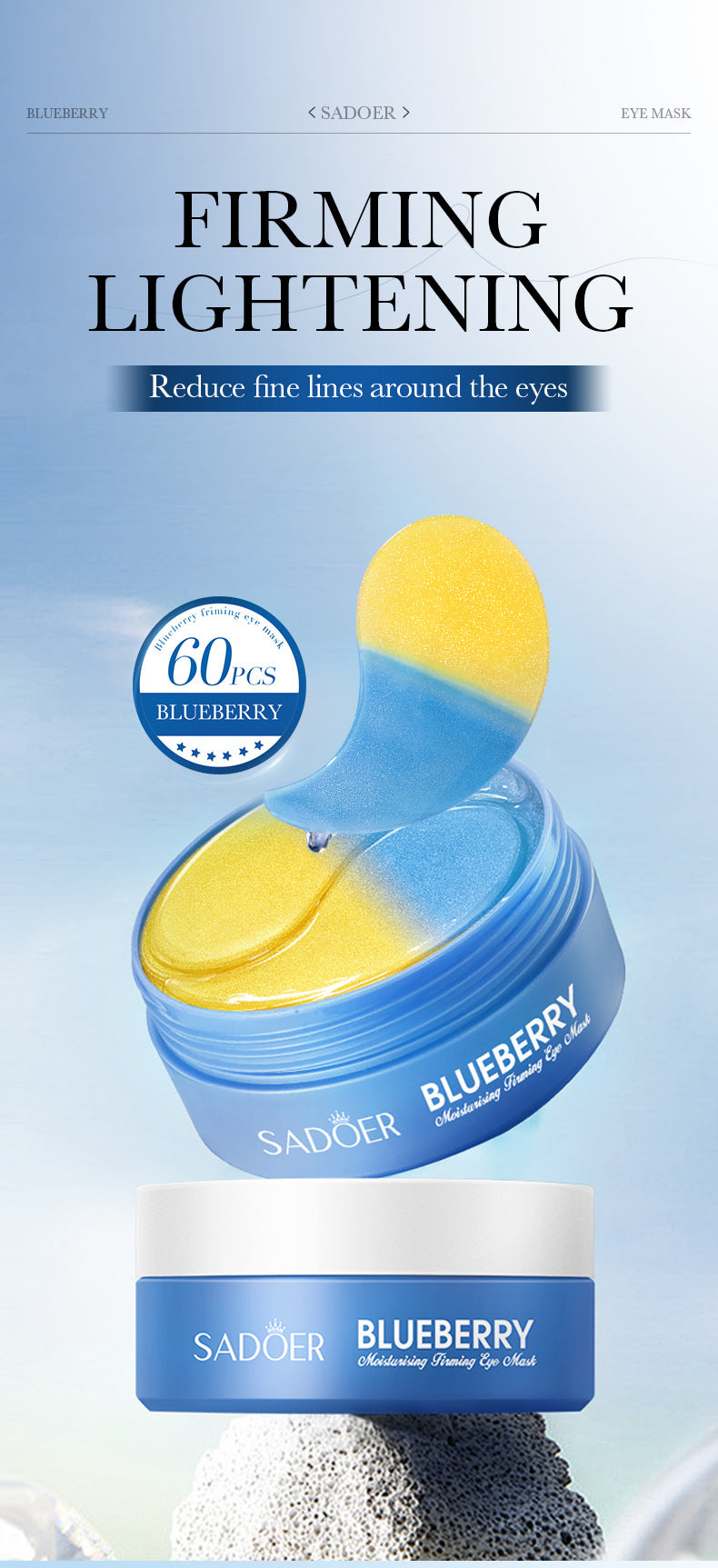 Full English Plant Moisturizing Series Eye Mask SADOER Firming and Moisturizing Eye Mask Patch  Wholesale