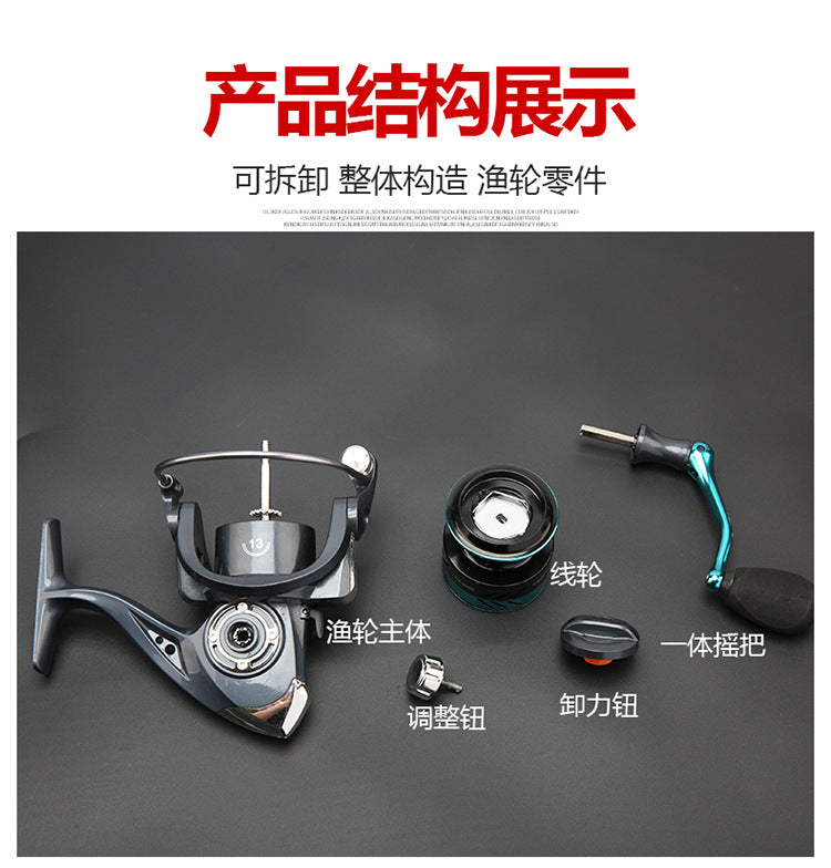 Manufacturer In-Stock Spinning Wheel Metal Fishing Reel Lure Fishing Reel Sea Rod Long Casting Fishing Line Reel Stainless Steel Sea Rod Spinning Wheel