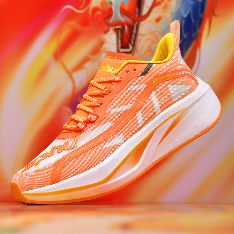 Summer Professional Marathon Soft Sole Mesh Breathable Sports Shoes Thin Running Shoes Men's Racing Long Distance Sports Shoes