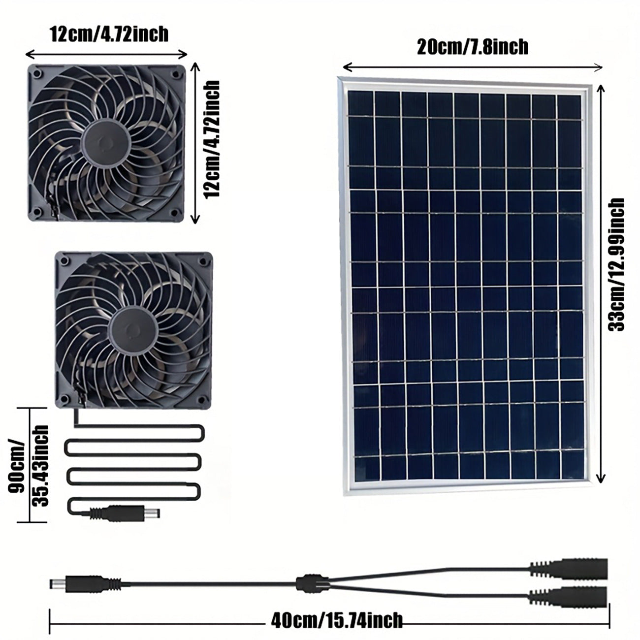 Exclusive Solar Ventilation Fan Exhaust Fan Solar Photovoltaic Pet House Ventilation Convection Cooling Blower
