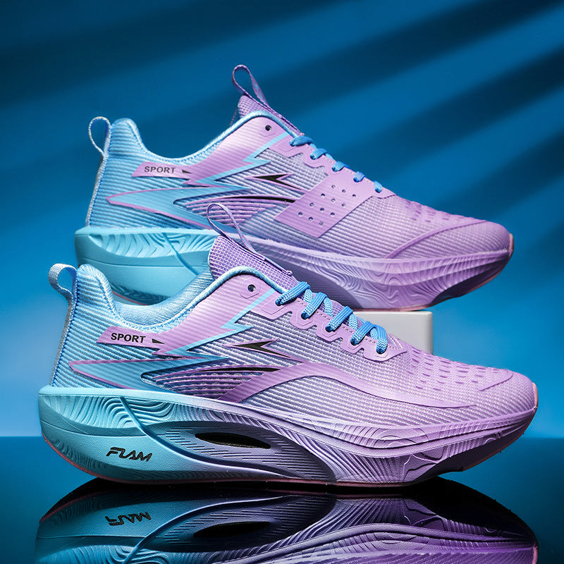 New Jogging Carbon Plate Running Shoes Men Women Couples Breathable Lightweight Marathon Training Outdoor Casual Sports Shoes