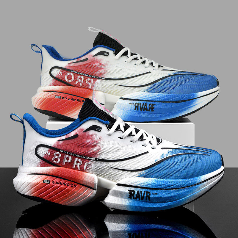 Red Rabbit8pro Carbon Plate Running Shoes Autumn Mesh Ultra-light Breathable Sports Shoes Men and Women Couples All-match Casual Running Shoes