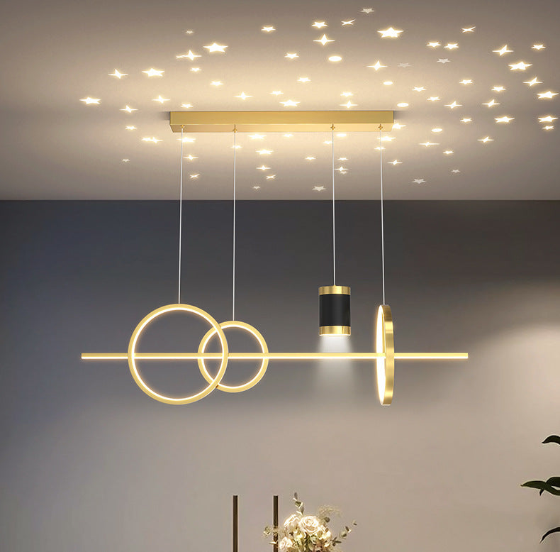 Living Room Pendant Light Modern Minimalist Lighting Internet Celebrity Light Luxury Nordic Lamp Creative Starry Sky Bedroom Bar Counter Dining Room Pendant Light