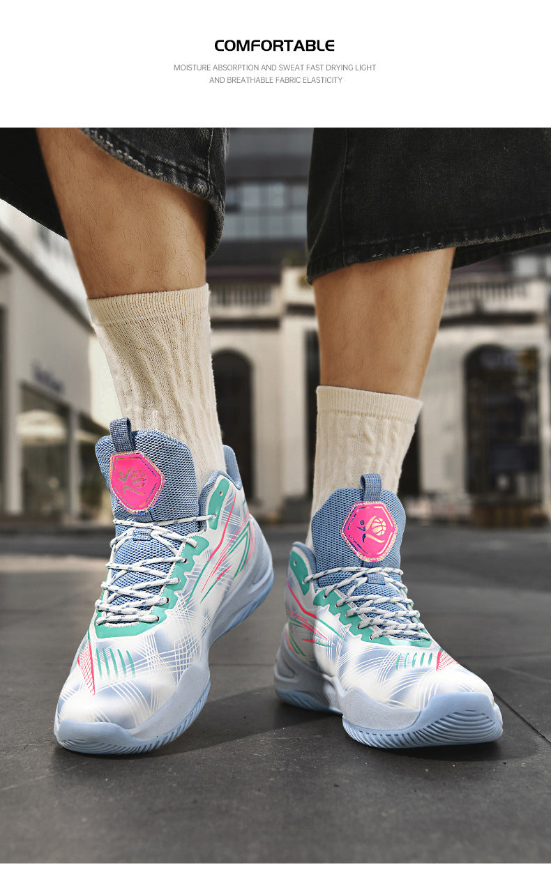 2025New Couple fashion Trendy Casual Basketball Shoes Youth Outdoor Training Sports Non-Slip Wear-Resistant Sneakers