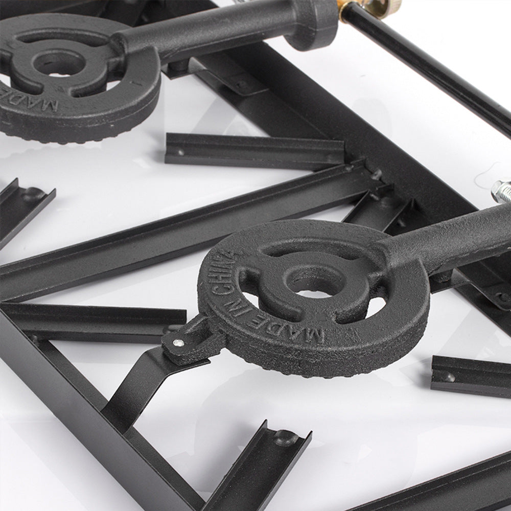 RAF Gas Stove Tabletop Flameout Double Burner Easy-to-Clean Gas Stove Simple Household Liquefied Gas R.8501