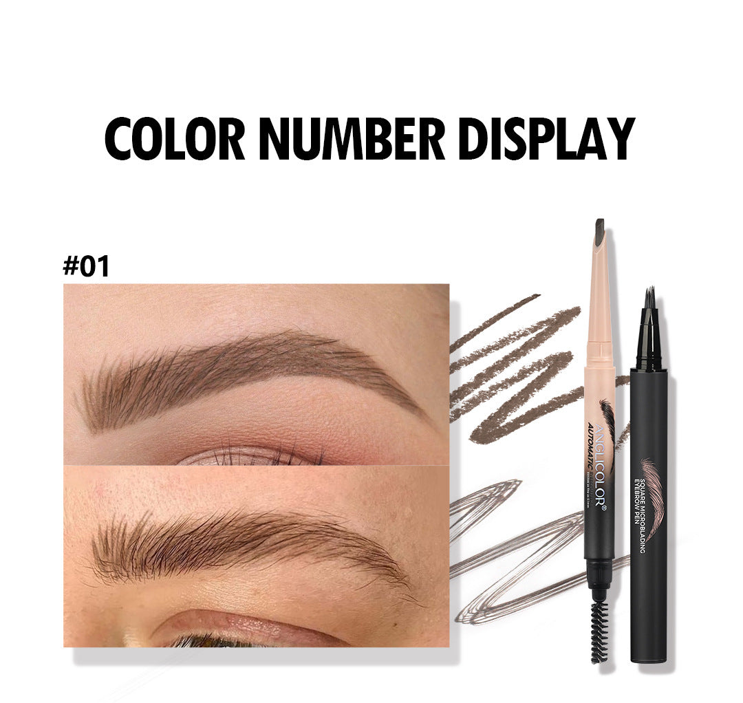 Hot-selling Eyebrow Pencil Set Waterproof Smudge-proof Liquid Split-tip Eyebrow Pencil Makeup Liquid Eyebrow Pencil