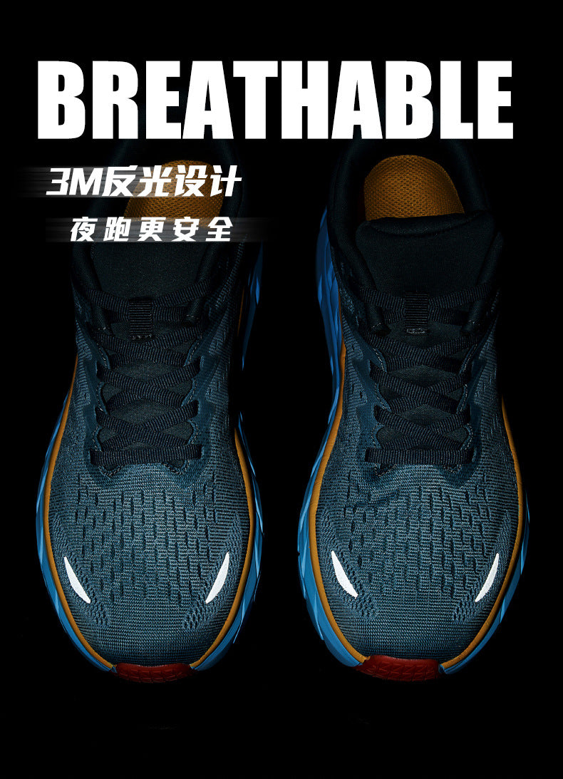 HK Jacquard Mesh Breathable Outdoor Casual Shoes Men's Anti-Slip Soft Sole Lightweight Sports Running Shoes