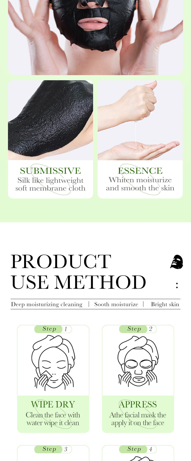 Cleansing Mask25g ZOZU Bamboo Charcoal Deep Cleansing Blackhead Removal Sheets Cross-Border Wholesale