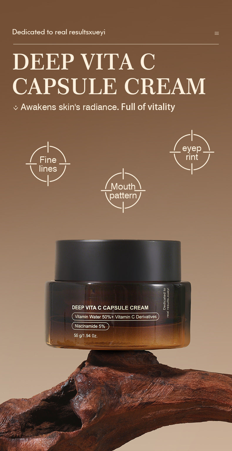 All VC Facial Capsule Cream Wrinkle Smoothing Anti-Wrinkle Essence Cream Hydrating Moisturizing Universal Face Cream