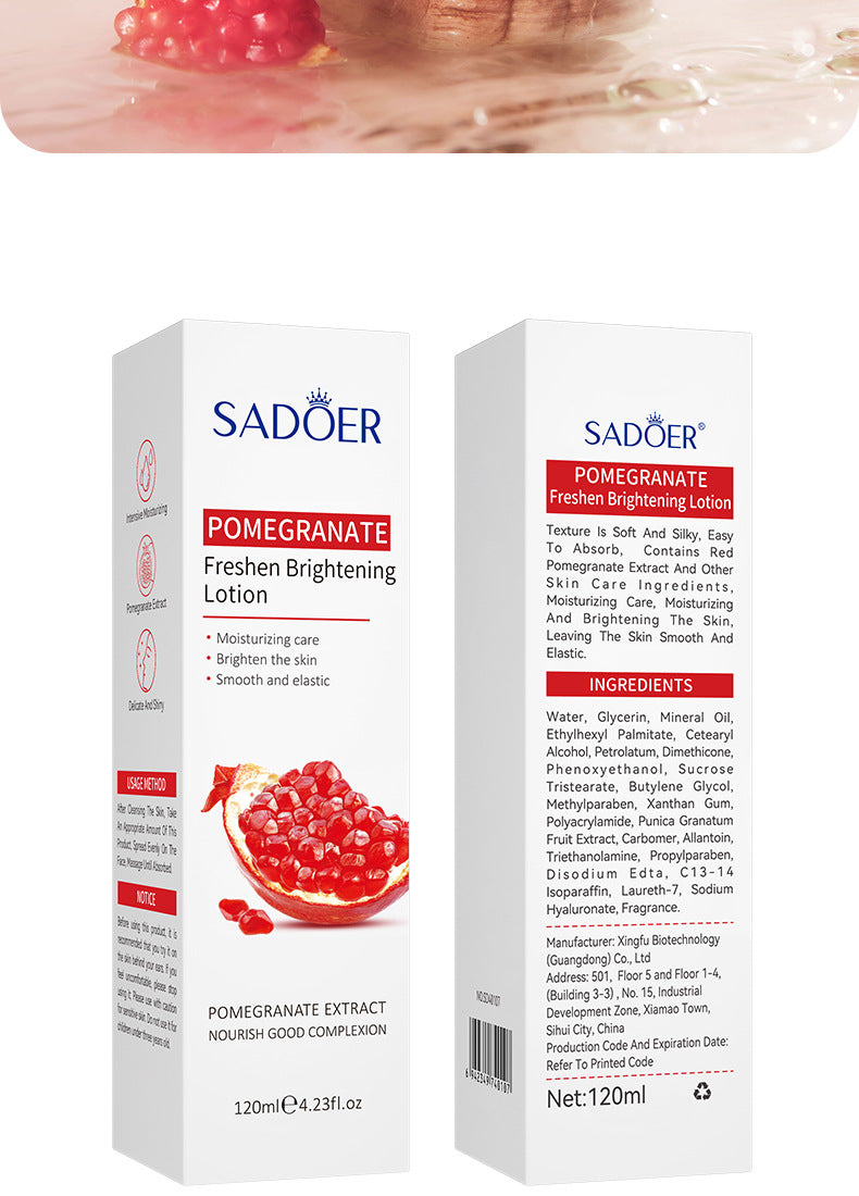 Red Pomegranate Skincare Set SADOER Hydrating Moisturizing Cleansing Nourishing  Wholesale