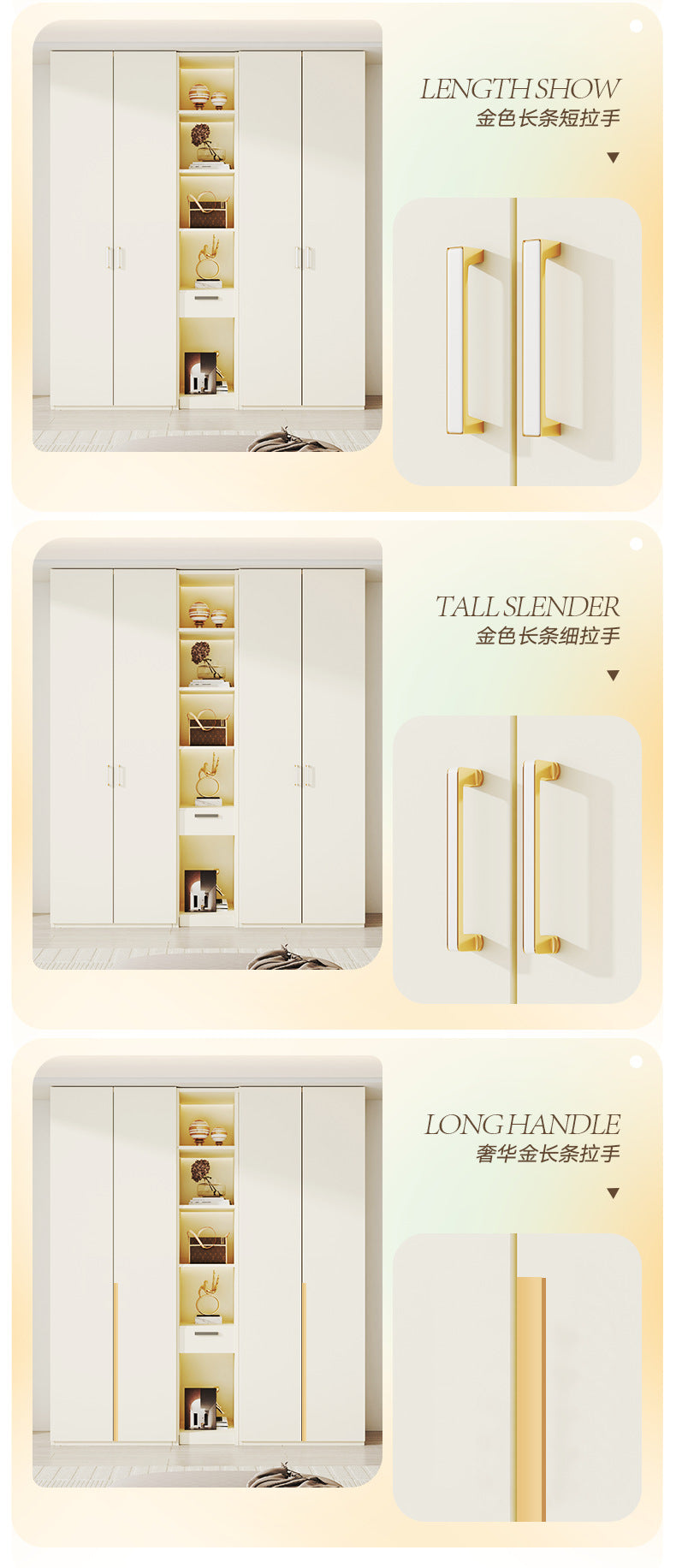 Solid Wood European Pine Board One-Door to Ceiling Ultra-High Combination Wardrobe Simple Modern2.5/2.6/2.7/2.8/3.0m Rice