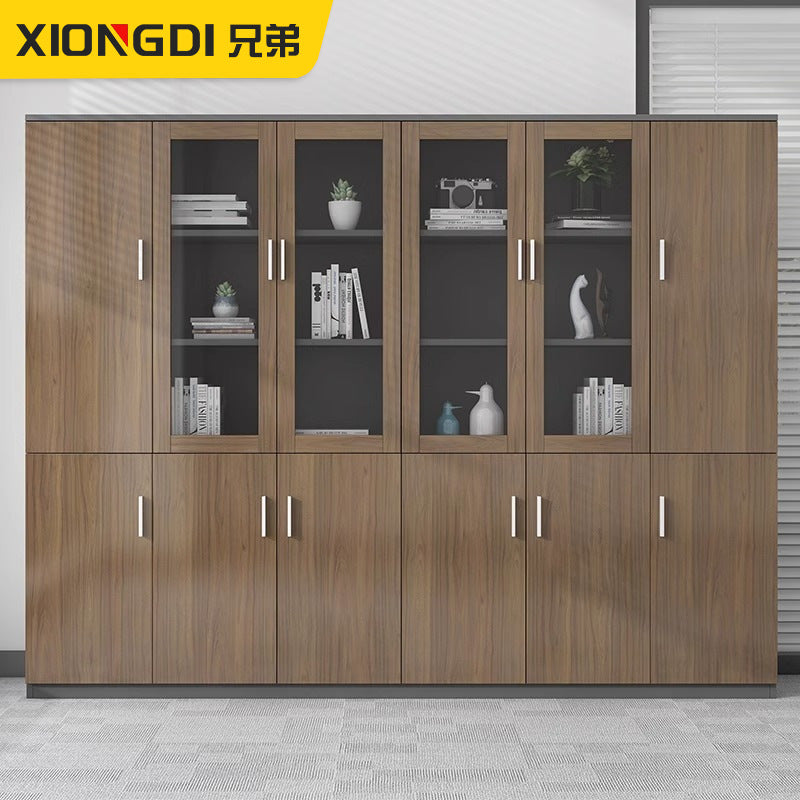 File Cabinet High Cabinet Wooden Simple Modern Archive Cabinet Document Cabinet Storage Cabinet Bookcase with Lock Office Cabinet