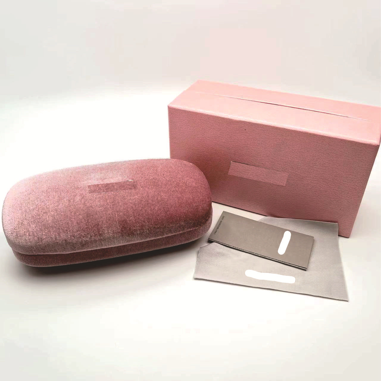 Spot wholesale high-end velvet glasses case Pink Fashionable and Elegant Sunglasses Case Sunglasses case Packing Box