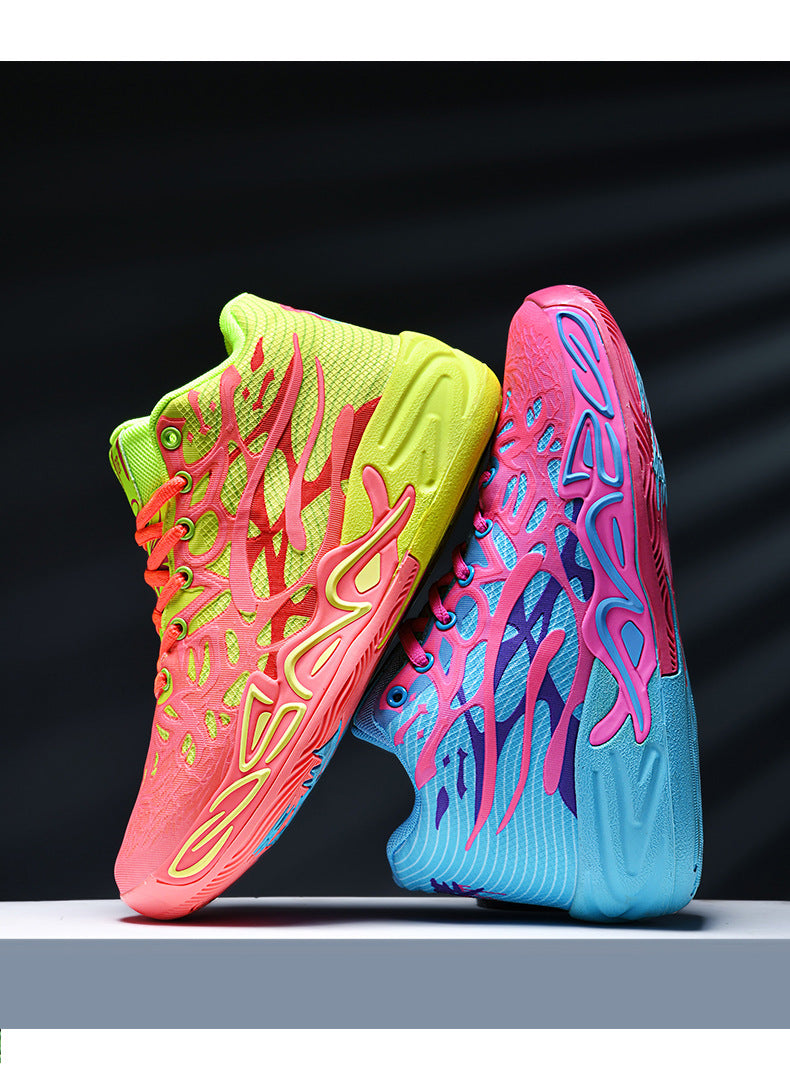 New Youth Trendy Sports Combat Boots Three Balls4Fashionable Men's Professional Practical Anti-Slip Wear-Resistant Basketball Shoes