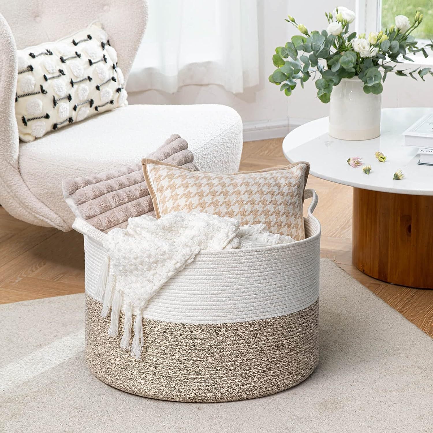 Woven Storage Basket Laundry Basket Dirty Clothes Basket Miscellaneous Children's Toy Organizer Foldable