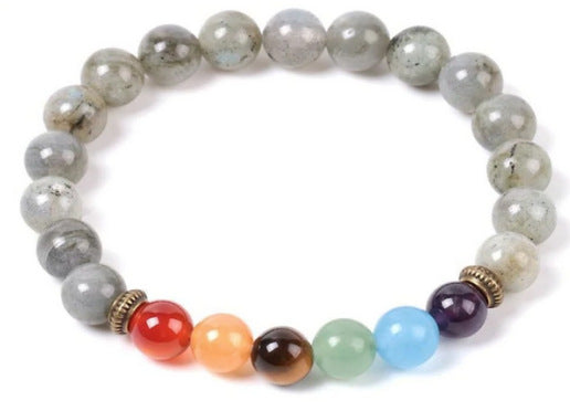 Popular Natural Stone White Pine Gold Flakes Bracelet Bracelet Unisex Bracelet Manufacturer Direct Sale