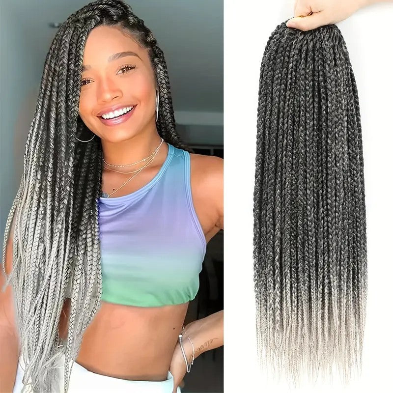 Cross-border Crochet Three-strand Braid Three strand braided synthetic hair extens